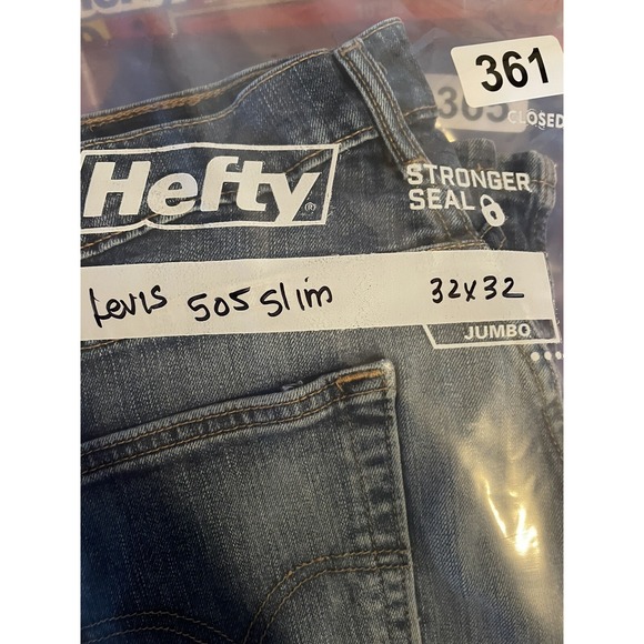 Men's Levis 505 Slim Fit‎ Straight Leg Jeans Tag Size 32x32 - Picture 8 of 8